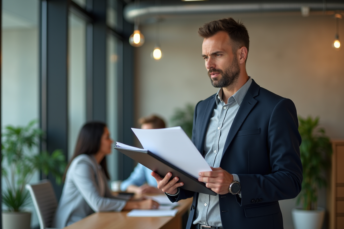 Homme en réunion avec un conseiller financier dans une banque